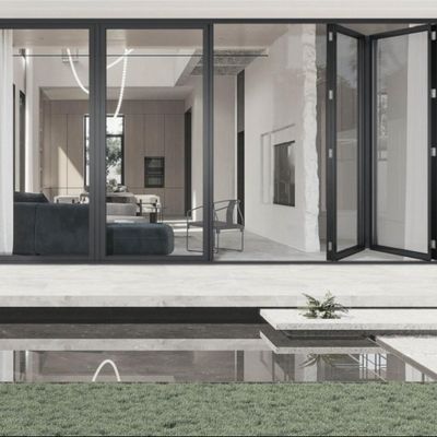 Custom Sizes Aluminium Bifold Exterior Doors Durable Multi-Panel Thermal Insulation