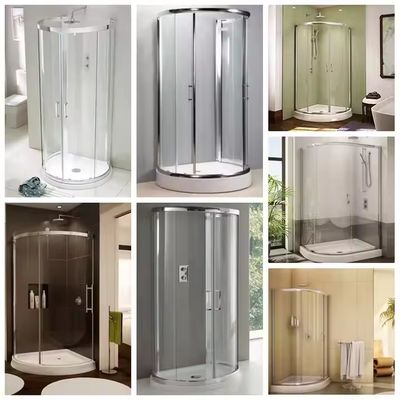 Aluminum Interior Bathroom Door Casement AluminumShower Partition with Tempered Glass