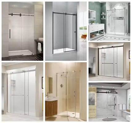 Gold Frame Modern Shower Room Cabin with Customizable Hardware Accessories and Bathroom Handle Tempered Glass Door