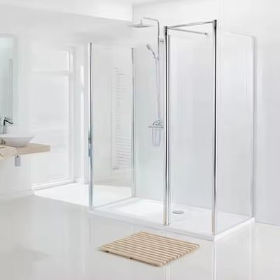 Customized Aluminum Interior Bathroom Partition with 1.4mm Profile Thickness and Frosted Glass
