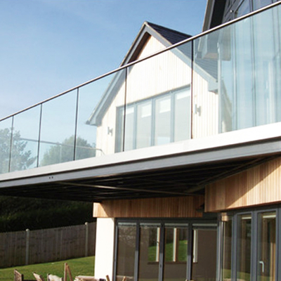 12mm Toughened Glass Balustrade Aluminum U-Channels Profile Handrail Railing System
